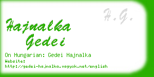 hajnalka gedei business card